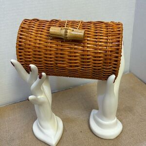 Lili Pulitzer Wicker Clutch Purse